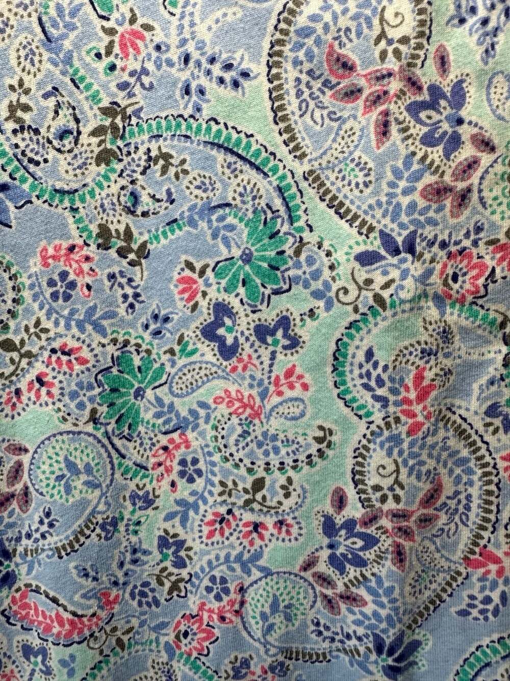 Aria Collection Women's Paisley 100% Cotton Short Sleeve Nightgown Size L - Picture 6 of 9